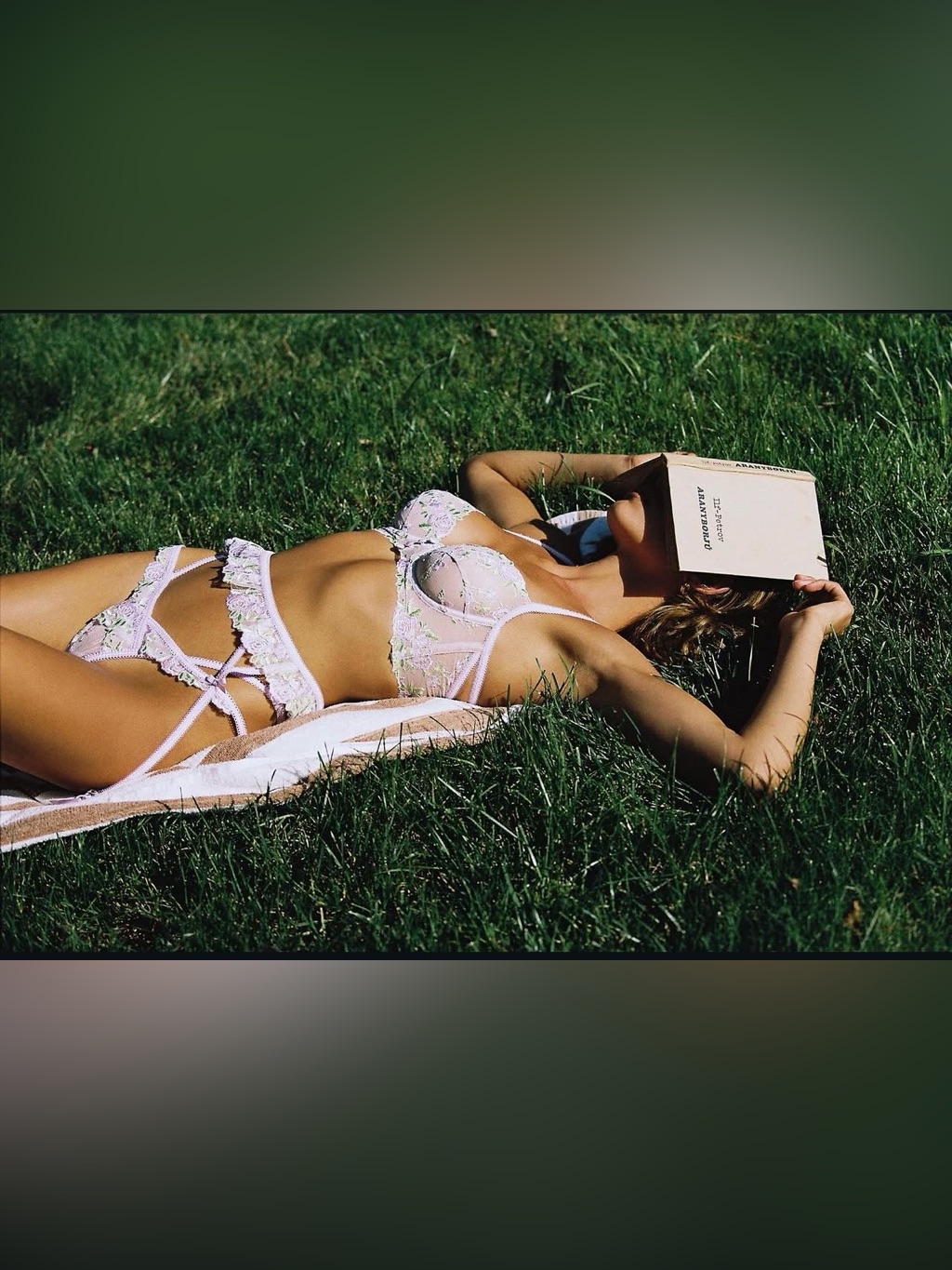 For Love And Lemons Lilac And Green Floral Lace Undies Medium